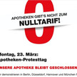 Abda Protestplakat zum 23.3.26: "Unsere Apotheke bleibt geschlossen"