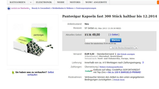 ebay pantovigar 130225