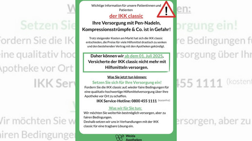 IKK: „Setzen Sie sich für Ihre Versorgung ein!“