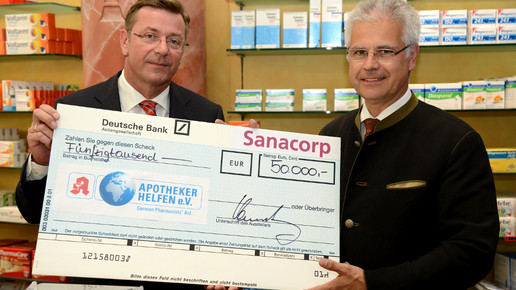 Sanacorp: 50.000 Euro für Flutopfer