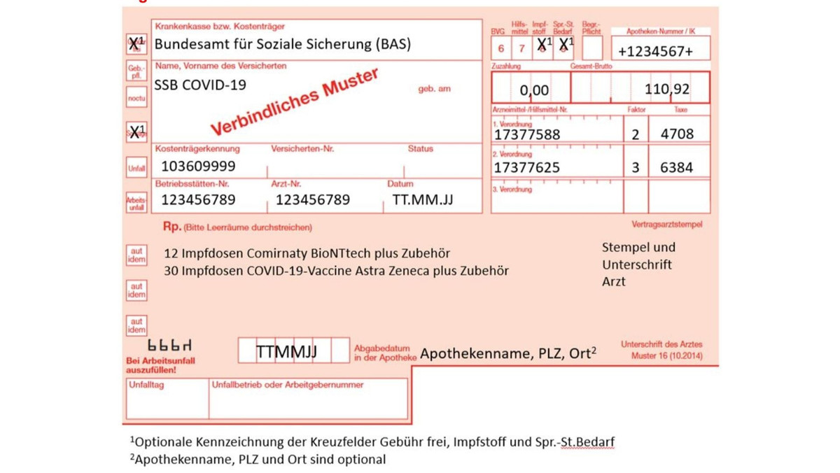Impfstoffe: So werden die Rezepte bedruckt | APOTHEKE ADHOC