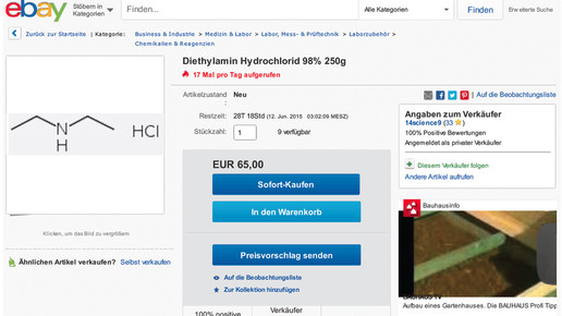 ebay dethylamin screenshot