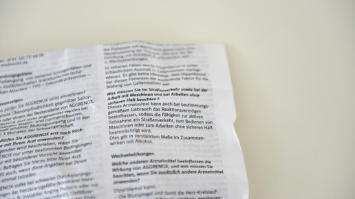 beipackzettel fahren eh