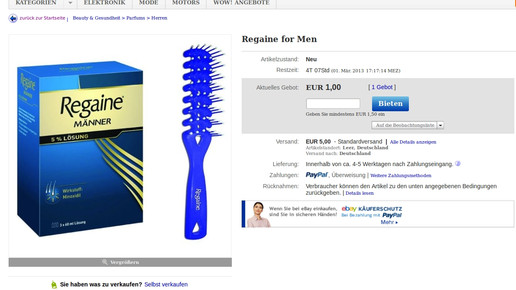 ebay regaine 130225