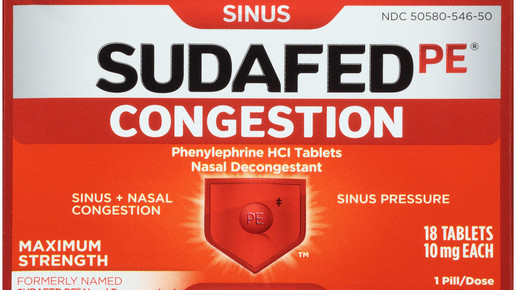sudafed phenylephrin johnson johnson