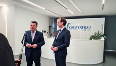 Arbeitsminister Heil hat Klosterfrau in Berlin besucht, CEO Dr. Stefan Koch (rechts)