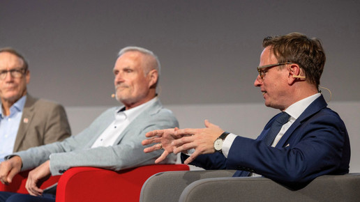 Abda-Präsident Thomas Preis, Dr. Oliver Funken, Ärztekammer Nordrhein, und Dr. Hans Theiss (CSU)