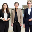 Daniela Kahlert, Geschäftsführerin der Roche Diagnostics Deutschland GmbH, Dr. Claudia Fleischer, Geschäftsführerin der Roche Diagnostics GmbH und Dr. Daniel Steiners, Vorstand der Roche Pharma AG