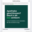 „Apotheke geschlossen? DocMorris!“
