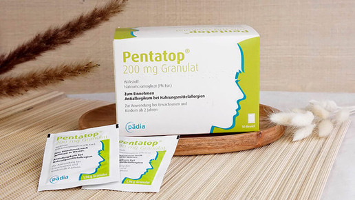 Pentatop Packung steht auf dem Tisch.