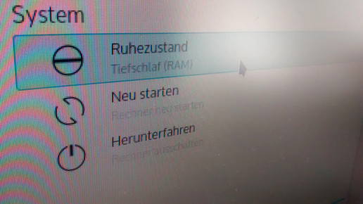 ruhezustand computer bildschirm aa