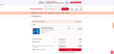 Screenshot von Preisangaben bei Shop Apotheke