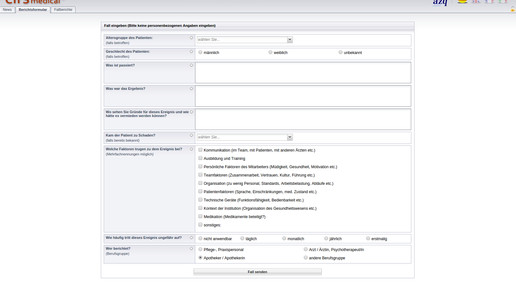 cirs-pharmazie meldebogen screenshot