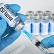 Foto: Eine Person zieht eine RSV-Impfung auf. Weitere Vials im Hintergrund