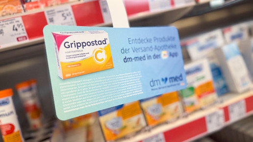 Werbung für dm-med bei dm