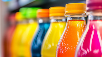 Softdrinks im Regal