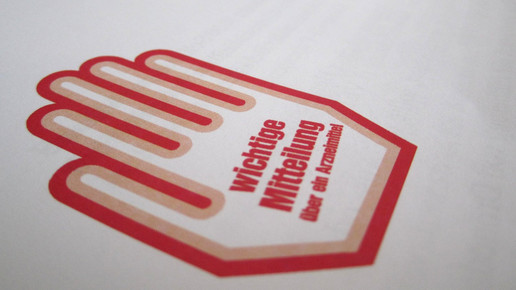 Foto: Ausdruck eines Rote-Hand-Briefs, zu sehen ist das offizielle Logo.