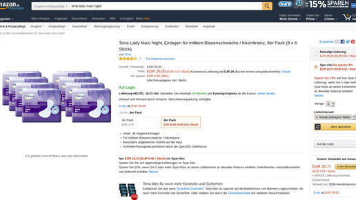 160519 tena lady amazon screenshot