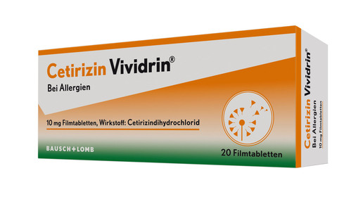 Cetrizin Vividrin Packshot Bausch Lomb