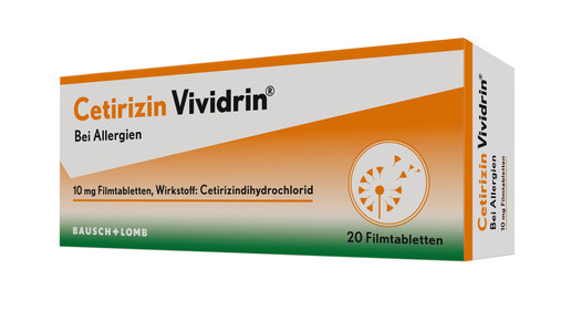 Cetrizin Vividrin Packshot Bausch Lomb
