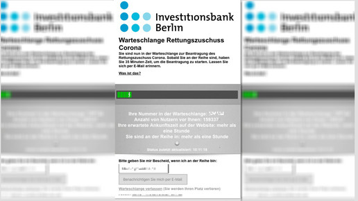 Pannen und lange Leitung: Hindernislauf zur Staatshilfe