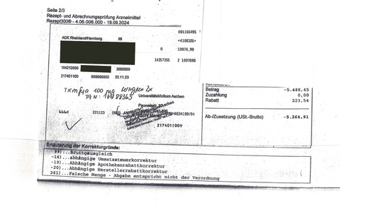 5000-Euro-Retax: Kasse versteht Mengenangabe nicht