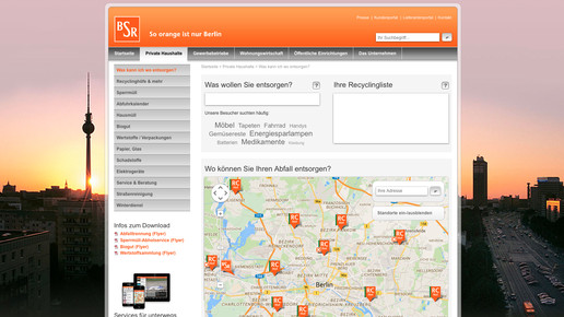 bsr entsorgung screenshot