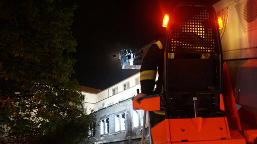Brand AErztehaus 8 Feuerwehr Wolfenbuettel