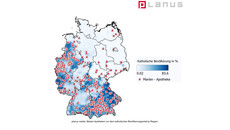 Heatmap zur Verteilung von Marienapotheken in Deutschland.