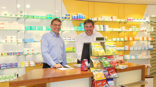 Thomas Jenne mit Apotheker Hubertus Hermuth pharmaprivat