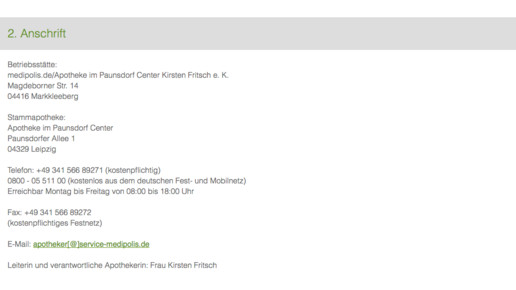 medipolis impressum scs