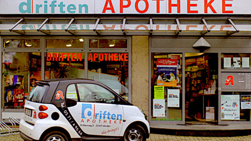 Die Driften-Apotheke von außen. 
