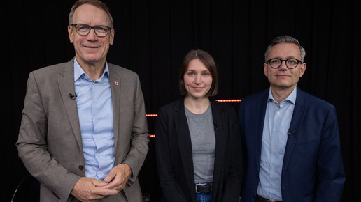 Thomas Preis, Lilith Teusch und Sebastian Schwintek beim APOTHEKE LIVE