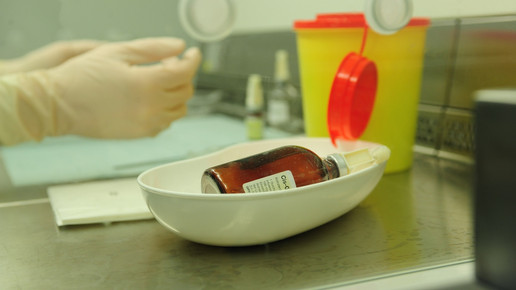 Werkbank einer Zytoapotheke