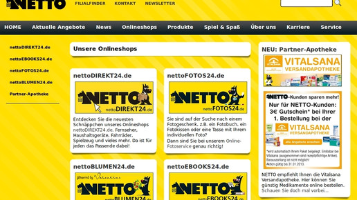 netto internet screenshot