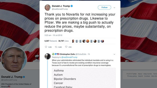 Trump und Novartis werden Freunde