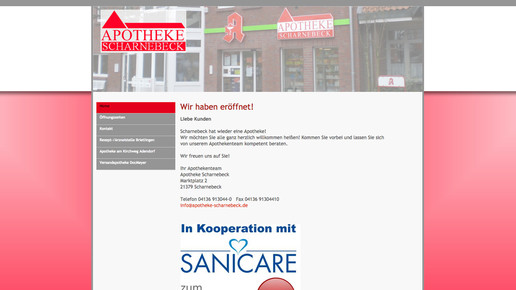 sanicare apotheke scharnebeck screenshot