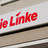 Schriftzug "Die Linke" an der Fassade der Parteizentrale