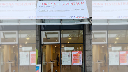Im laufenden Betrieb: Apotheken-Testzentrum geschlossen