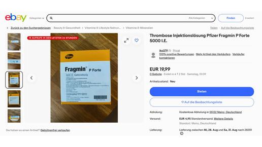 Ebay: Rx-Verkauf geht munter weiter