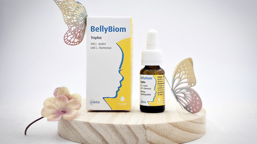 Packung BellyBiom auf einem Tisch