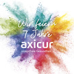 Wir feiern 7 Jahre axicur – rezeptfreie Gesundheit mit klarem Packungsdesign und markanten Farben