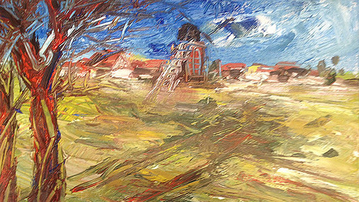 Kaputte Windmu  hle bei Gro  st