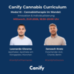 Auf dem Bild wird eine Veranstaltung von Canify angekündigt. Zu sehen sind die beiden Referenten.