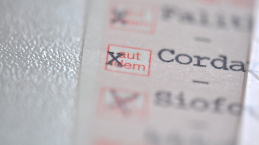 Angekreuztes Aut-idem-Feld auf einem Rezept