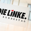 Schild Die Linke im Bundestag