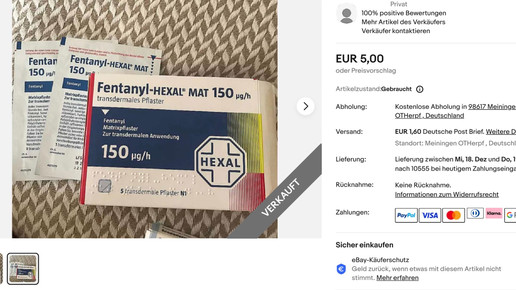 Abgelaufenes Fentanyl für 5 Euro