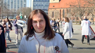 Lucas: „Weiter kämpferisch bleiben“ Ina Lucas nach der Kundgebung in Berlin im Interview