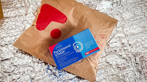 Paracetamol-Packung auf Thermofolie