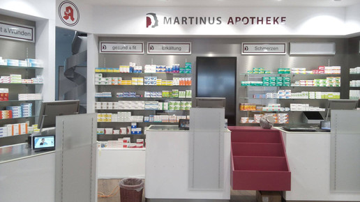 Martinus-Apotheke Wertingen Verkaufsraum unfertig Martinus-Apotheke